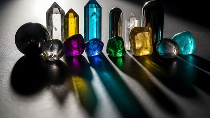 collection of various gemstones and crystals