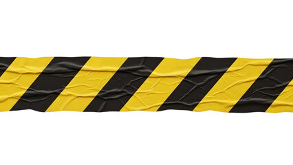 black and yellow glued tape, isolated on transparent background PNG