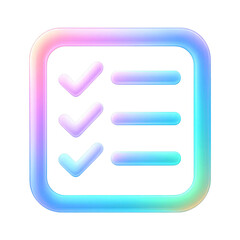 Obraz premium PNG Colorful checklist icon illustration.