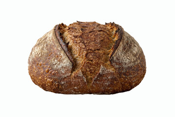Whole Round Artisan Sourdough Bread with Dark Crust