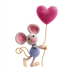 Crocheted Animal Valentine Character Clipart