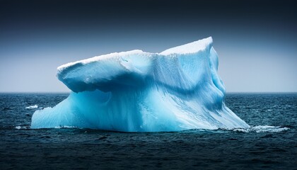 Abstract Iceberg Submerged In Dark Water