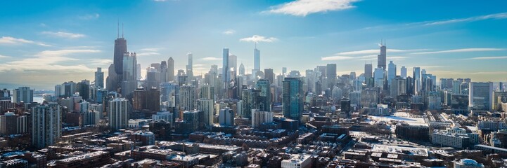 Naklejka premium Chicago Illinois Downtown Skyline