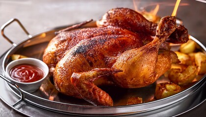 Fast Food Rotisserie Grilled Chicken