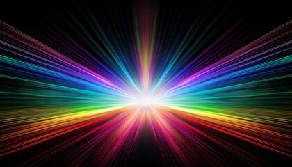Iridescent Light Burst With Sharp Glowing Streaks And Soft Rainbow Reflections On A Transparent Background Vibrant Prism Rays For Overlays Highlights Magical Effects And Creative Graphic Design