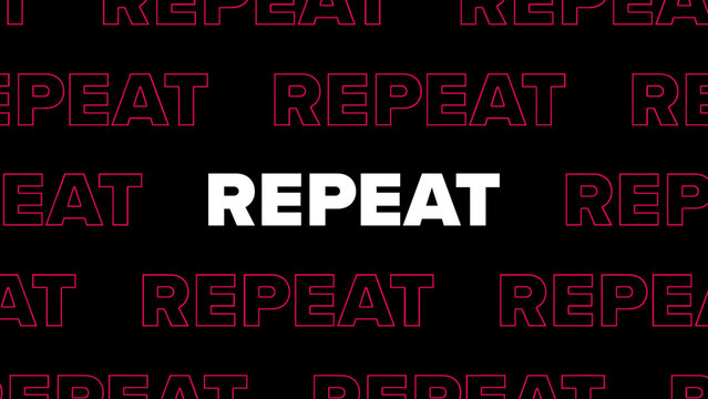 Repeated Bold And Outlined Text