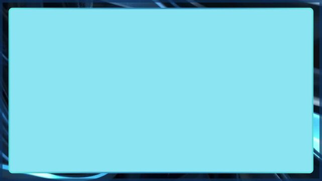 Empty Blue and Black Frame Background with Border, Clean Board or Paper for Business Presentation, Advertising and Education