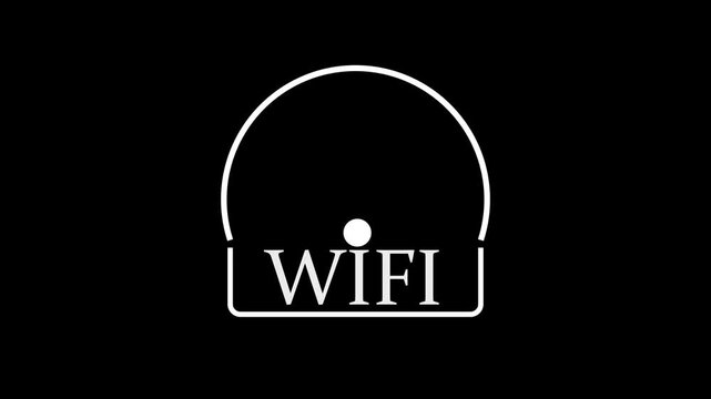Animated wifi icon designed in flat icon style, Technology concept icon.