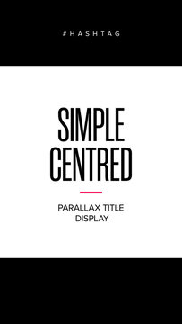 Simple Centred Parallax Title Vertical