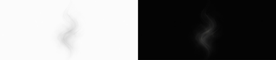 Soft smoke wisps overlay, abstract vapor mist trail and swirl, delicate atmospheric haze element on transparent background.