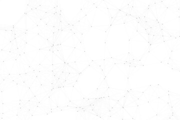 Technology-driven plexus composition with a web of points and connecting segments creating a modern geometric look.