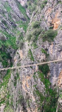 Hiking to Montejaque dam (Presa de Montejaque) and Hundidero cave (Cueva del Hundidero) in the province of Malaga, Andalusia, Spain