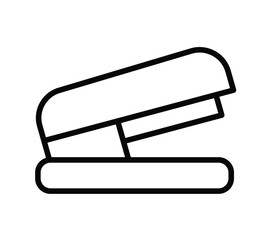 Black and White Minimalist Stapler Illustrating Office Supplies Concept