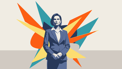 Confident businesswoman in a professional suit.