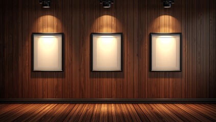 White canvas on the wall of the gallery