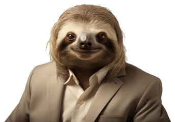 Obraz premium PNG Sloth animal wildlife portrait.