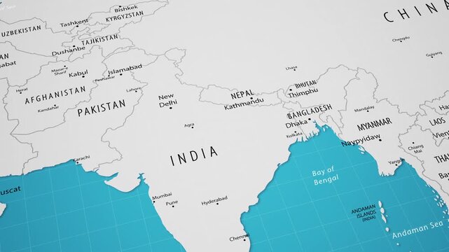 Animated map of the Middle East and Southeast Asia, Geography Background