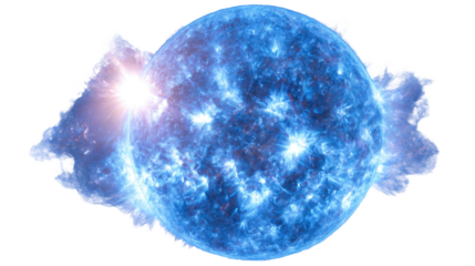 Blue Star Flare Isolated