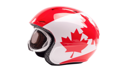Canadian Flag Ski Helmet