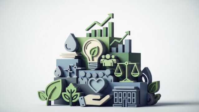 Sustainable Development and Environmental Protection Concept Illustration.