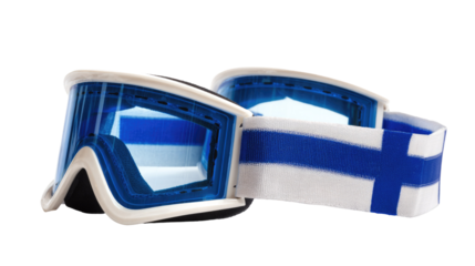 Finland Flag Ski Goggles Isolated