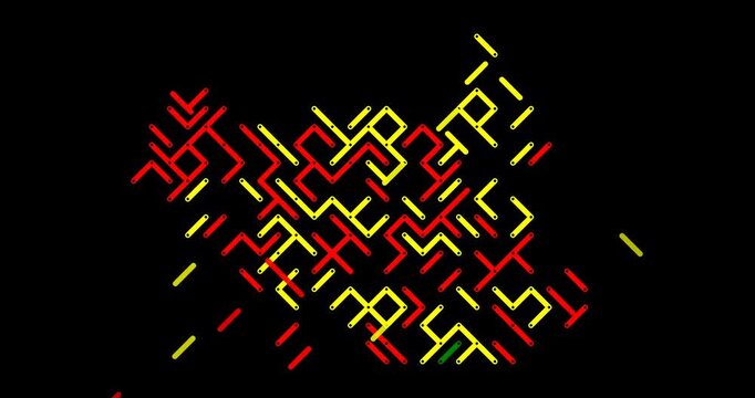 Abstract Sliding Bars Animation Forming and Exiting South Sudan Map