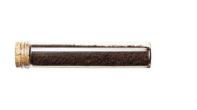 Sample of soil in a glass vial