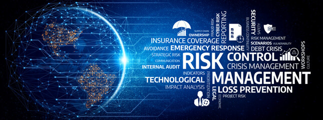 This illustration showcases various concepts of risk management, emphasizing the importance of strategic planning and crisis control in business environments. Tessel © InfiniteFlow