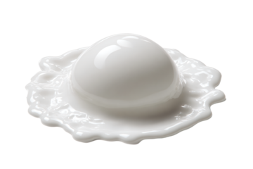 Smooth White Dome on Liquid Surface