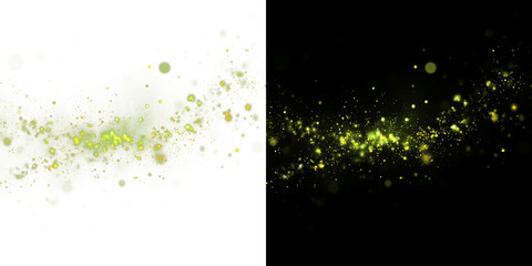 Green Glowing Magic Particles and Sparkle Trail © Tomash