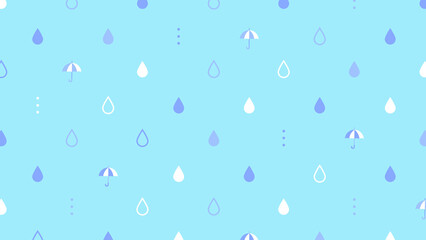雨 傘 梅雨 雫 かわいい VTuber 配信 サムネイル バナー デザイン 背景 イラスト