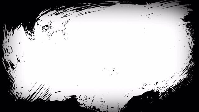 abstract grunge brush motion effect collection on alpha background