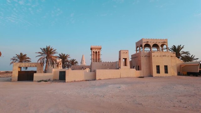 Desert safari in Zekreet, Qatar at the sunset time