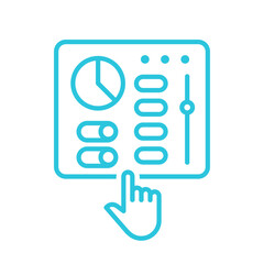 Control panel icon. Isolated on white background. Blue icon