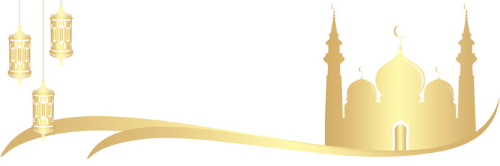 Line illustration background for Ramadan kareem