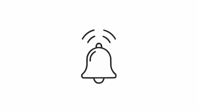 Simple line drawing of a bell.