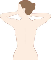 Fototapeta premium 女性の背中