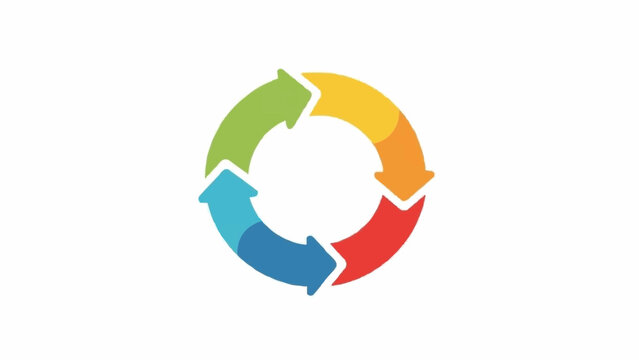 Colorful Circular Arrows Icon Design.