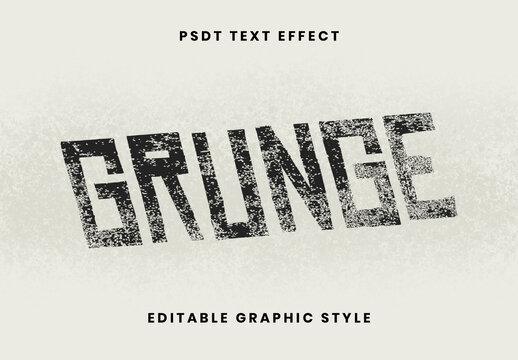 Black Distressed Grunge Text Effect