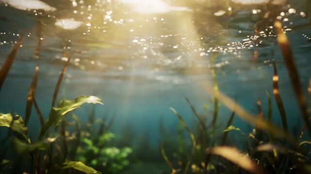 Caustic Light Dynamics The intricate and mesmerizing interplay of light refraction and reflection creating dynamic patterns on a surface, simulating underwater caustics.