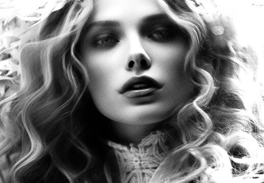 Halftone Grain Photo Effect