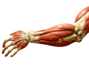 Medial and lateral epicondyles as attachment points for forearm muscles