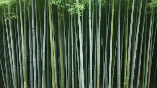 Aerial Minimalist Bamboo Forest Geometry