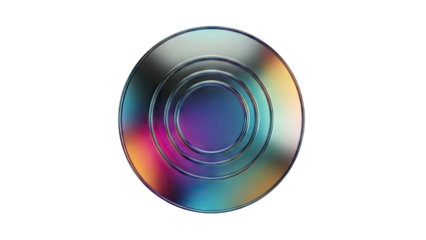 Iridescent concentric circles with metallic sheen