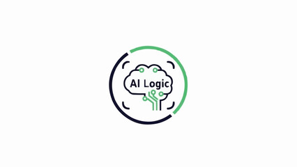 AI Logic Brain Technology Symbol.