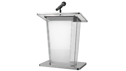 Modern Podium with Microphone