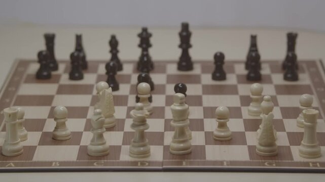 Standard piece development during the Grob's Attack.  The White player improves his position by developing his knight to c4 to strengthen the center and create pressure on Black's pawns.