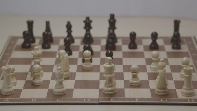 Standard piece development during the Grob's Attack.  The White player improves his position by developing his queen on d3 to strengthen his flank.