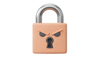 Angry Padlock Icon
