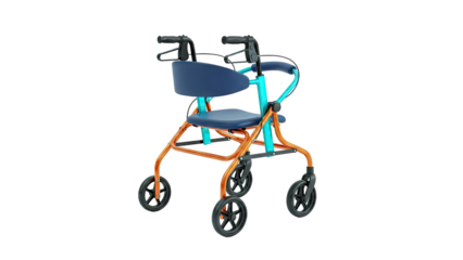 Modern Rollator Walker with Seat and Brakes